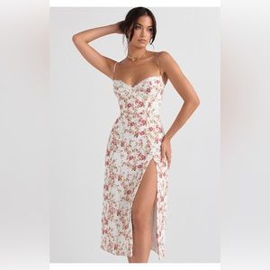 House of CB, rose print midi sundress